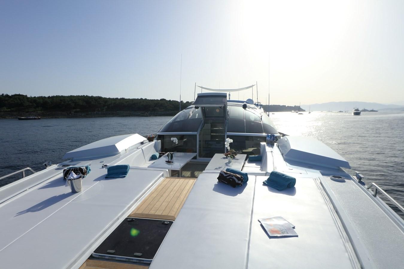 a helicopter on a boat aboard ASTRO Yacht for Sale