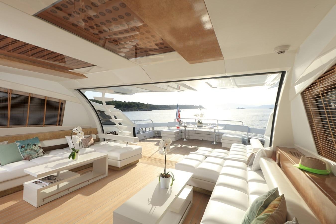 a room with a large white boat aboard ASTRO Yacht for Sale