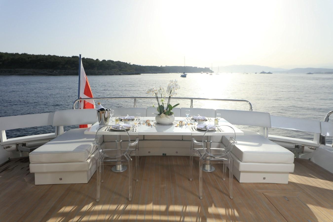 a boat on a body of water aboard ASTRO Yacht for Sale