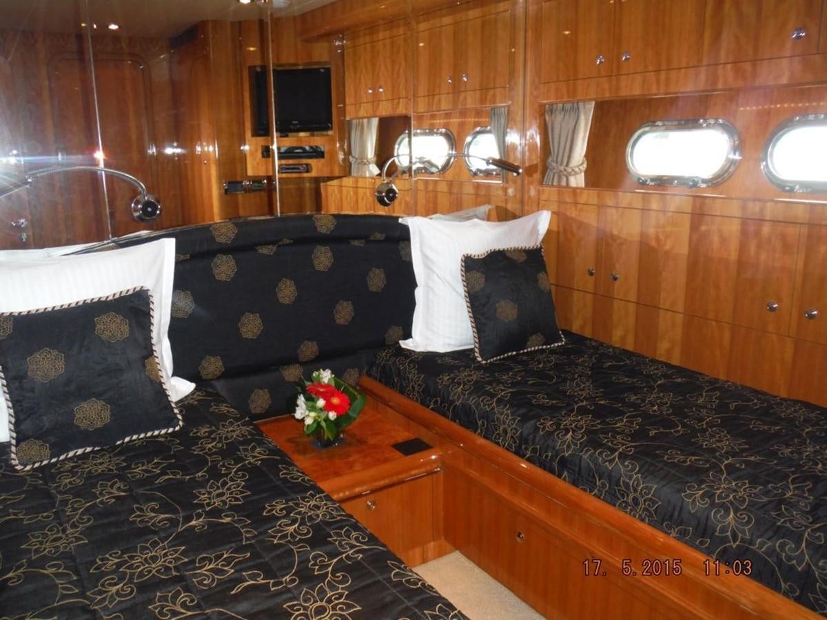 a couple of beds in a cabin aboard TRIPLE 888 EIGHT Yacht for Sale
