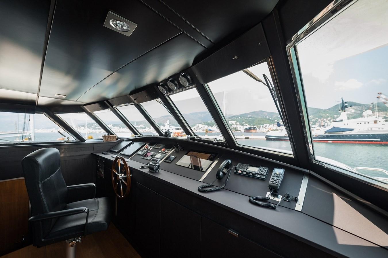 inside of a car aboard PAOLUCCI Yacht for Sale