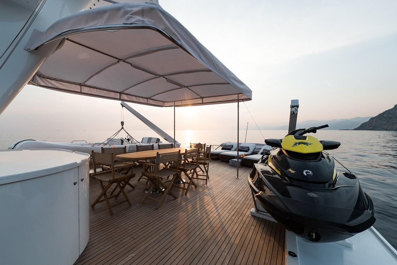 a boat on a deck aboard PAOLUCCI Yacht for Sale