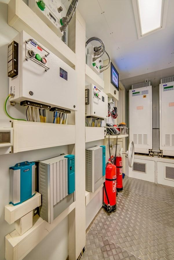 a room with shelves and a shelf aboard GERRY'S FERRY Yacht for Sale