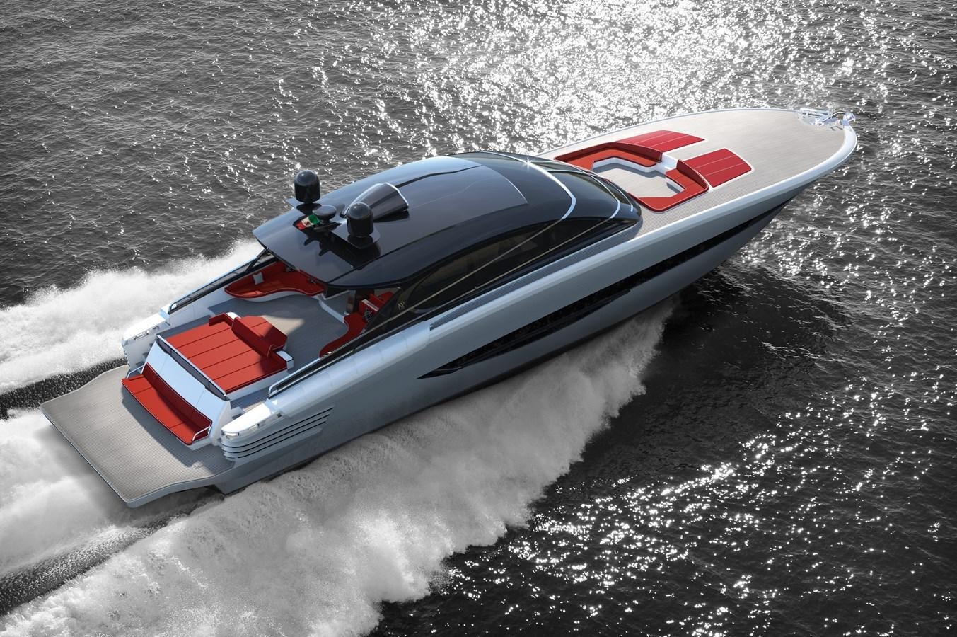 a speed boat on the water aboard ISA SUPER SPORTIVO 100 GTO Yacht for Sale