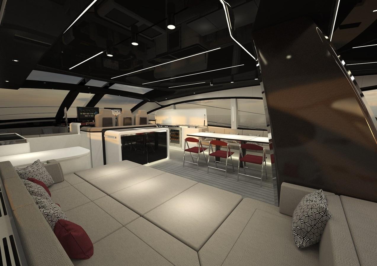 a room with a couch and chairs aboard ISA SUPER SPORTIVO 100 GTO Yacht for Sale