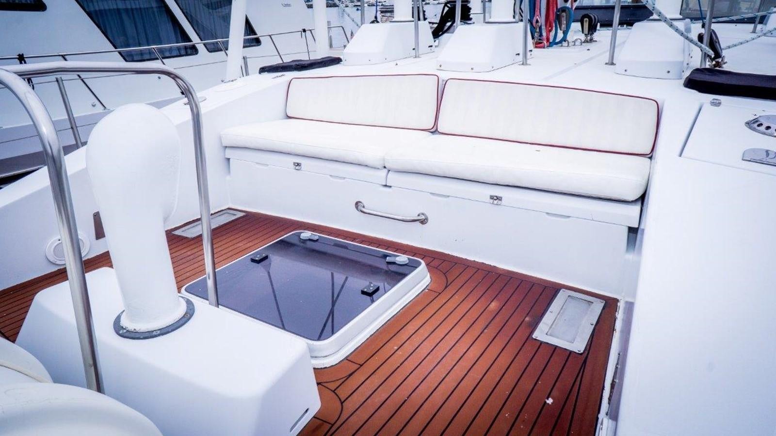 a boat on a deck aboard ODYSSEUS Yacht for Sale