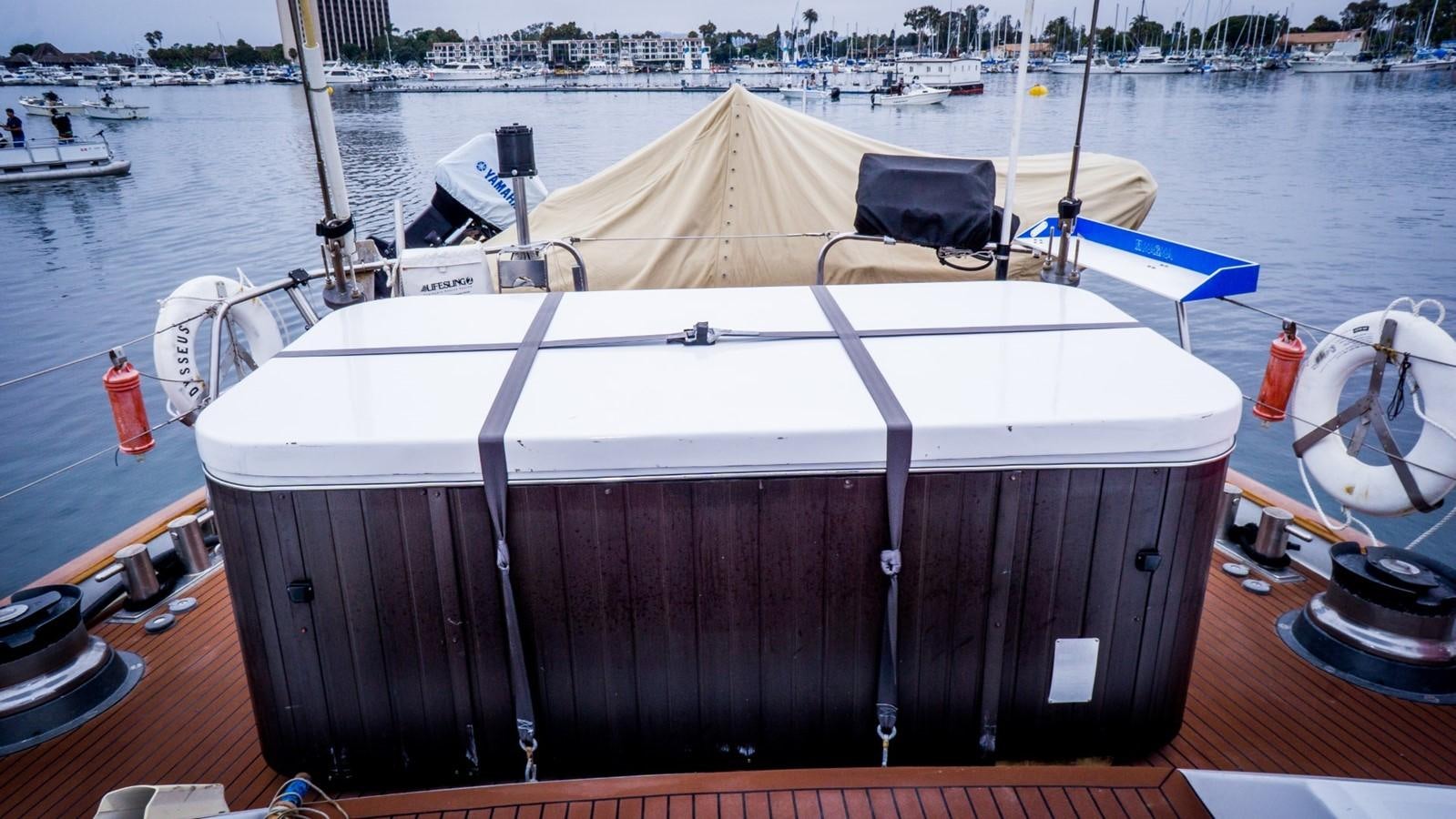 a boat on a dock aboard ODYSSEUS Yacht for Sale