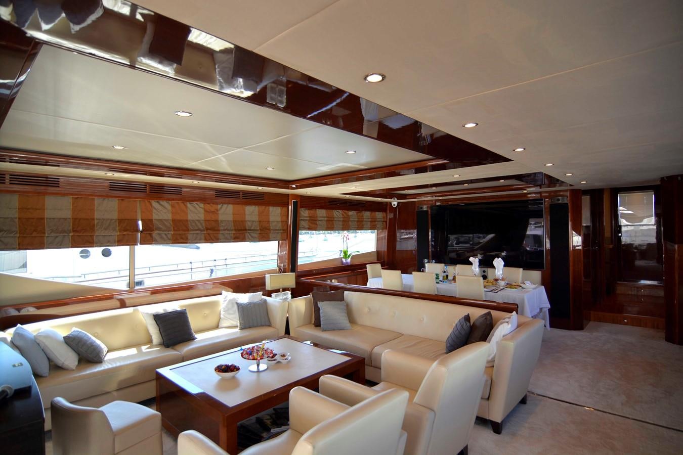 a room with couches and a table aboard MAESTRO Yacht for Sale