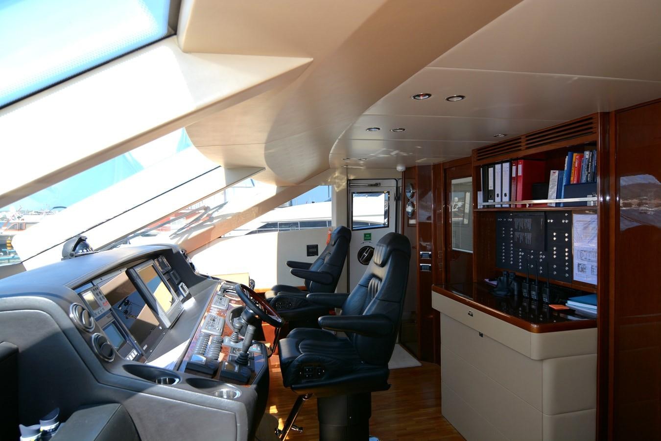a room with a desk and computer aboard MAESTRO Yacht for Sale