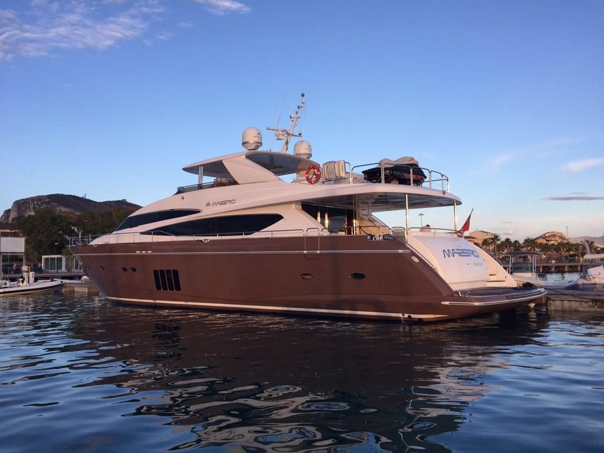 a boat on the water aboard MAESTRO Yacht for Sale
