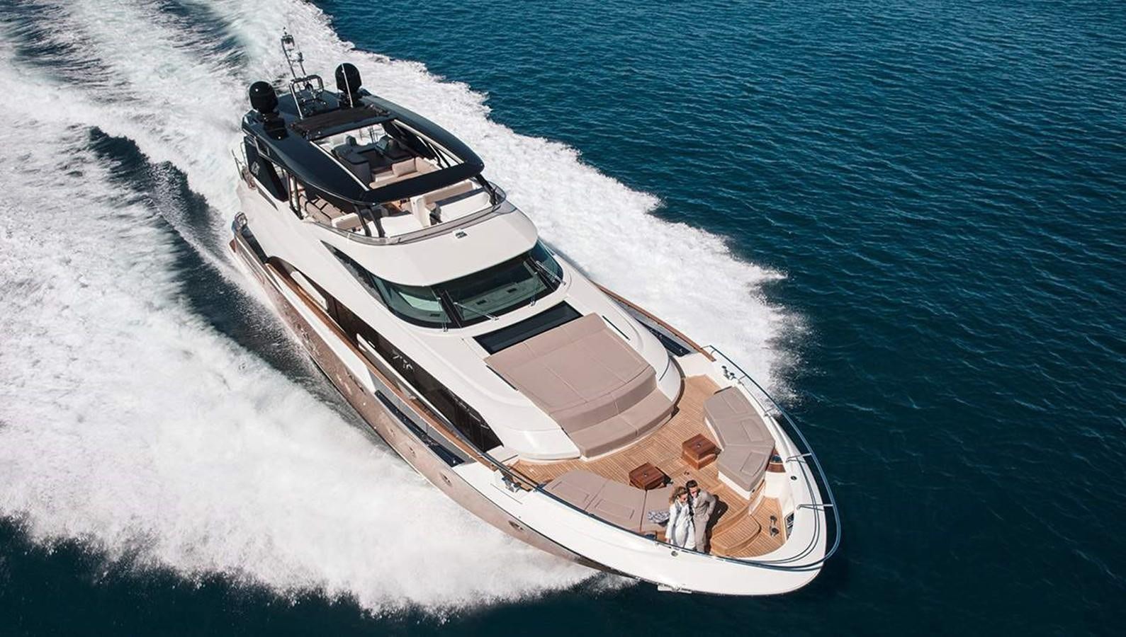 a boat on the water aboard MONTE CARLO YACHTS MCY 96 Yacht for Sale