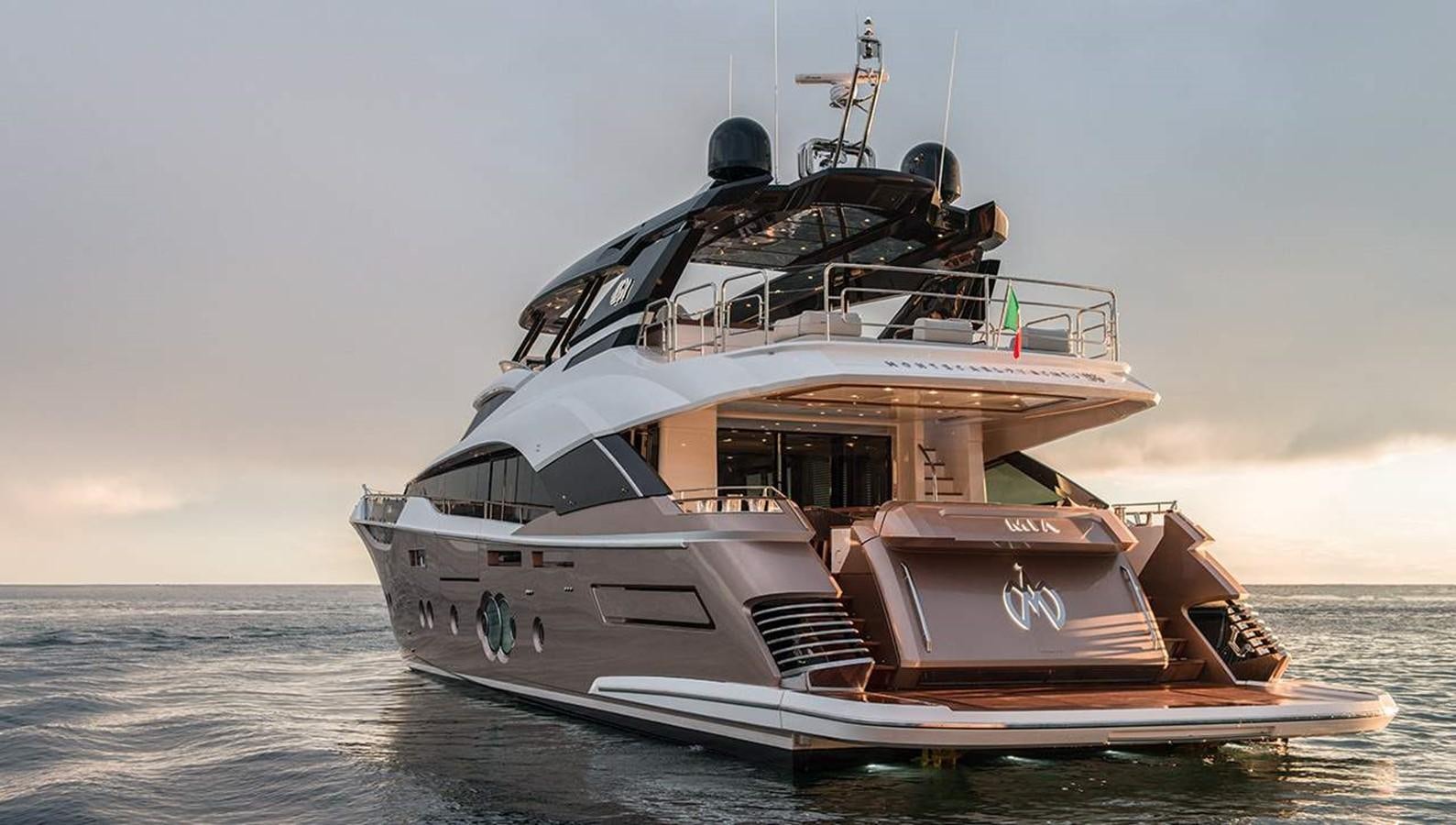 a large ship in the water aboard MONTE CARLO YACHTS MCY 96 Yacht for Sale