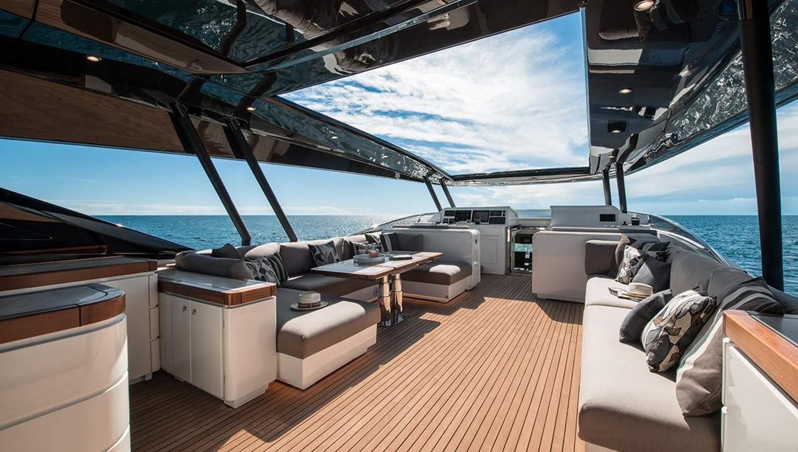inside of a space ship aboard MONTE CARLO YACHTS MCY 96 Yacht for Sale