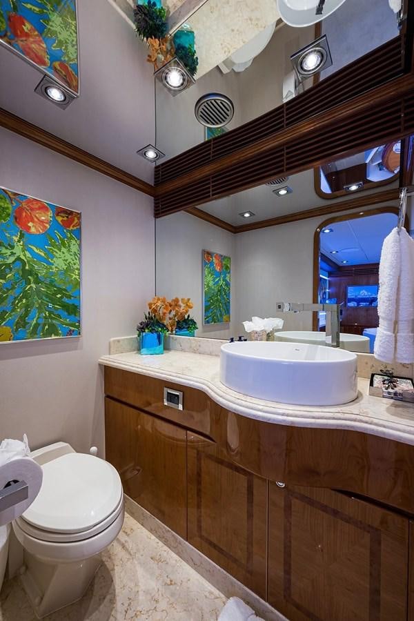 a bathroom with a sink and toilet aboard OSSUM DREAM Yacht for Sale