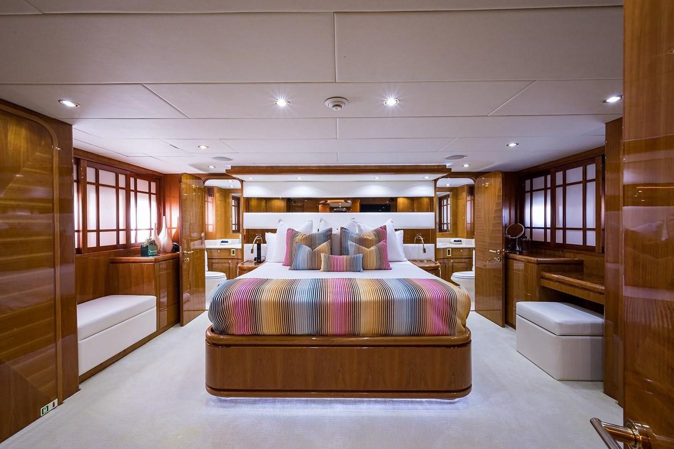 a bed in a room aboard OSSUM DREAM Yacht for Sale