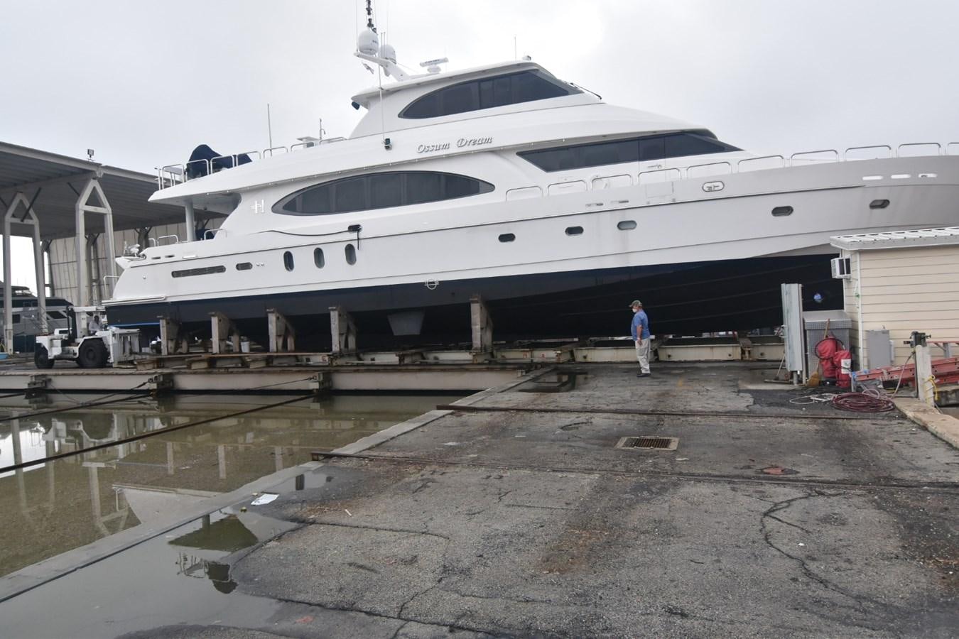 a large white boat aboard OSSUM DREAM Yacht for Sale