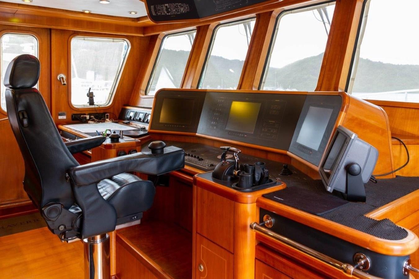 a vehicle with a large screen aboard MAVERICK Yacht for Sale