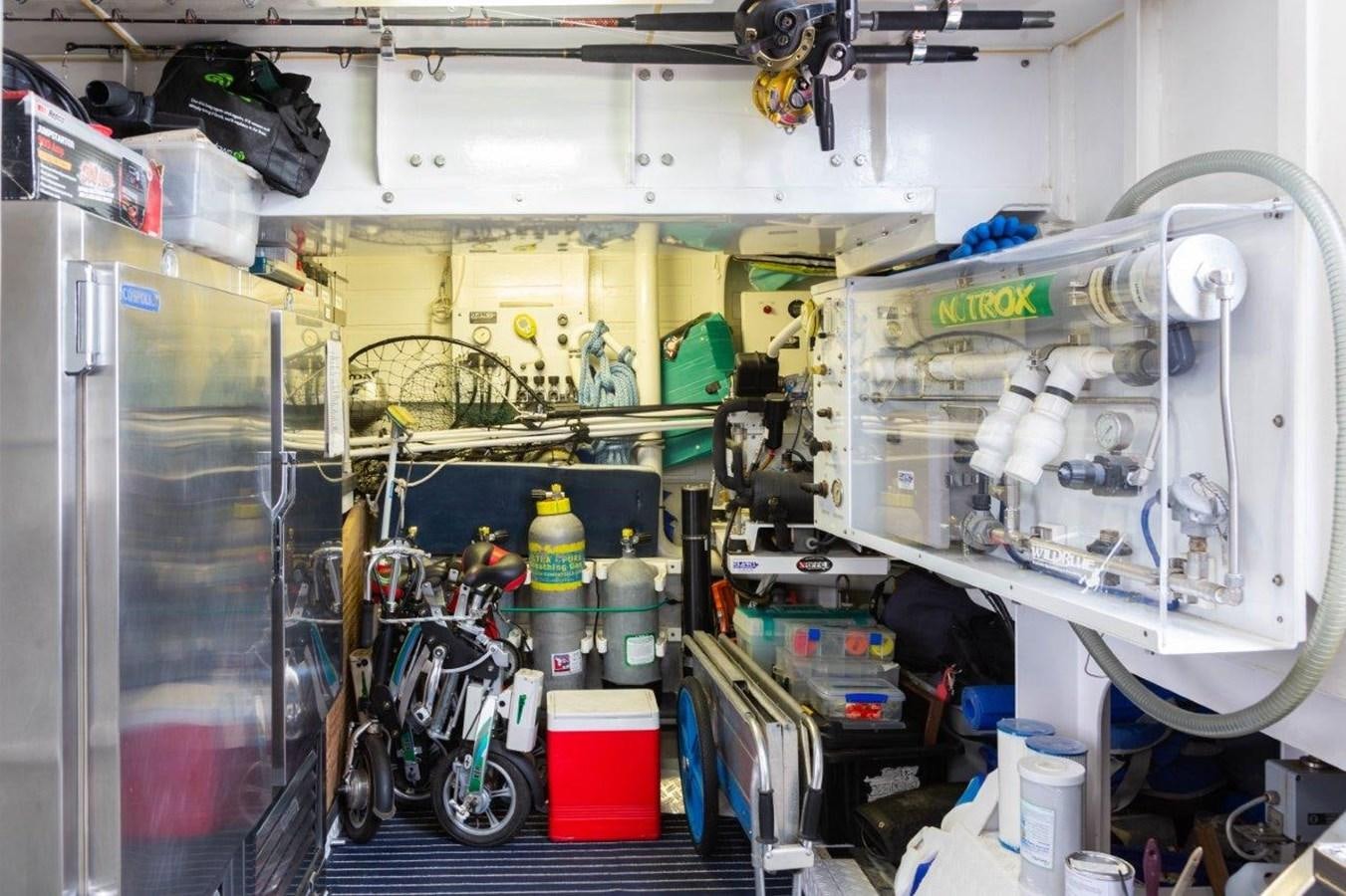 a room with a large white machine aboard MAVERICK Yacht for Sale