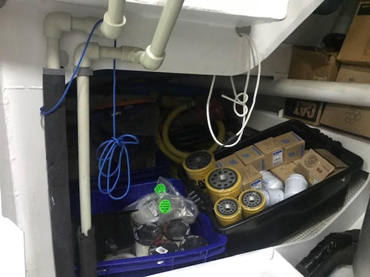 a box with wires and other objects in it aboard MAVERICK Yacht for Sale