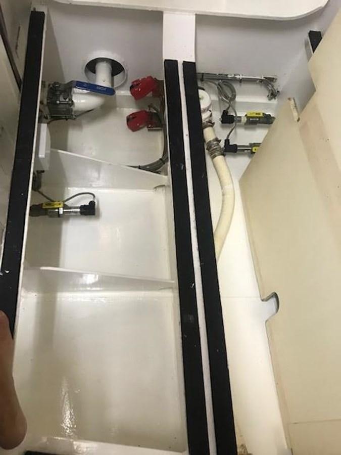 a black tube on a white surface aboard MAVERICK Yacht for Sale