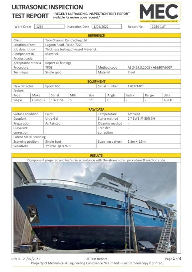 table aboard MAVERICK Yacht for Sale