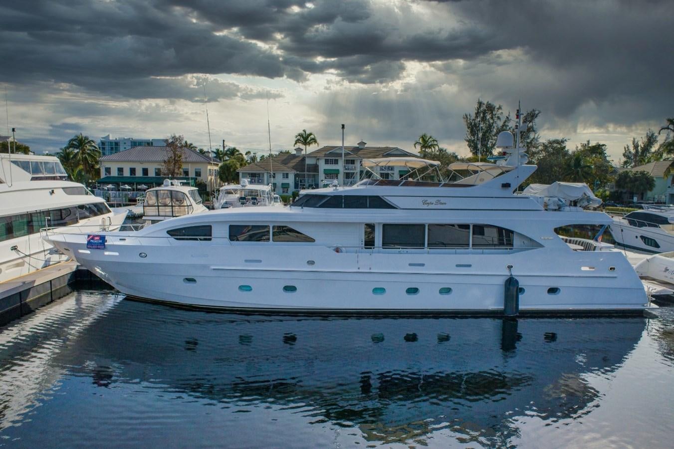 a group of boats are parked in a harbor aboard CARPE DIEM Yacht for Sale