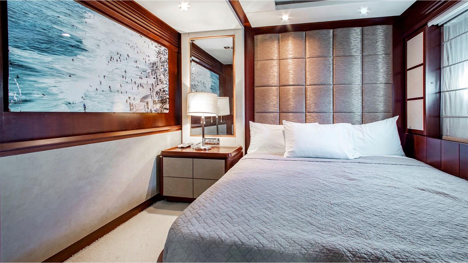 a bed with a large bed aboard BT 2 Yacht for Sale