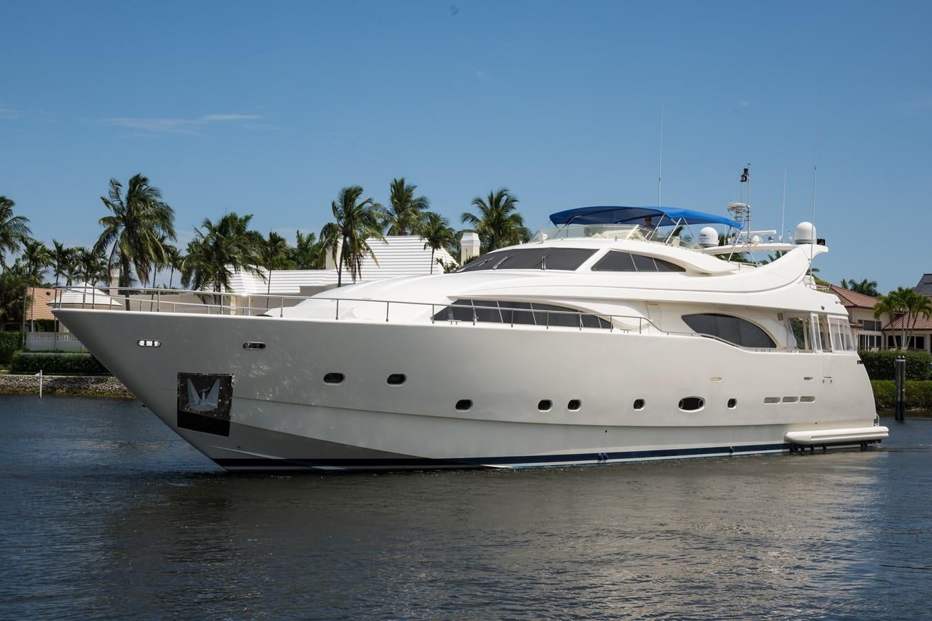 a white yacht on the water aboard TOMORROW WE RIDE Yacht for Sale