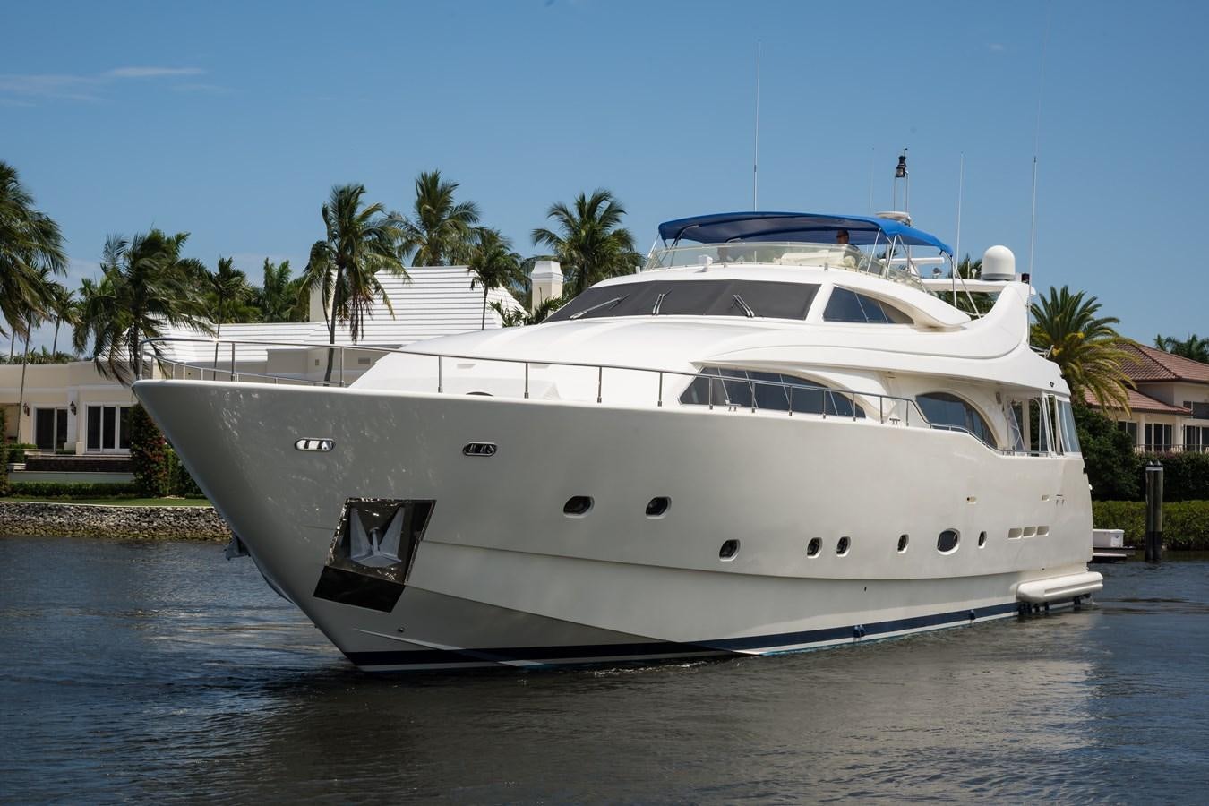 a white yacht on the water aboard TOMORROW WE RIDE Yacht for Sale