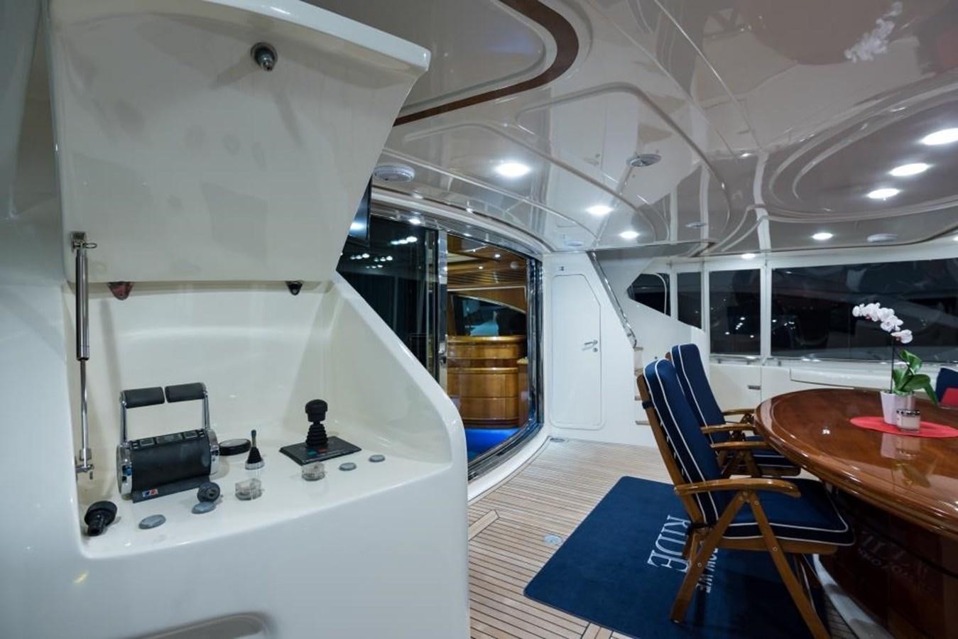 a room with a table and chairs aboard TOMORROW WE RIDE Yacht for Sale