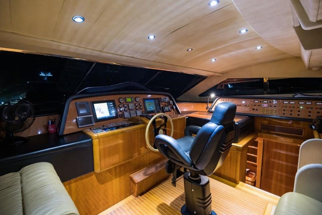 a room with a desk and chairs aboard TOMORROW WE RIDE Yacht for Sale