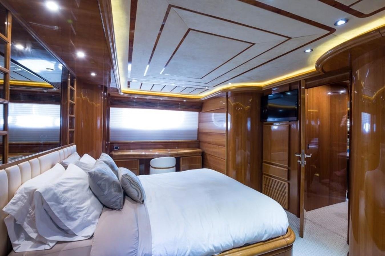 a bed in a cabin aboard TOMORROW WE RIDE Yacht for Sale