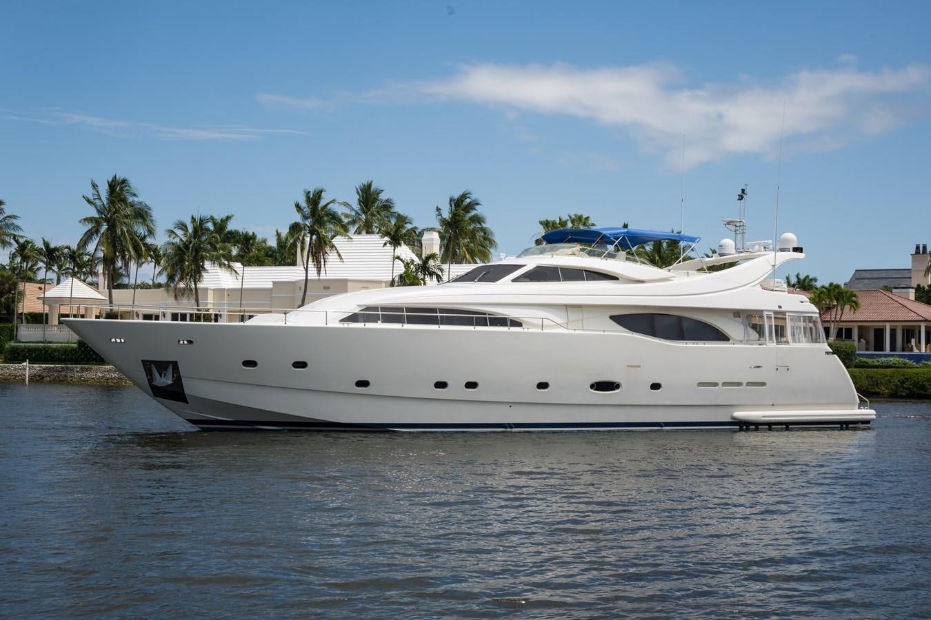 a white yacht on the water aboard TOMORROW WE RIDE Yacht for Sale