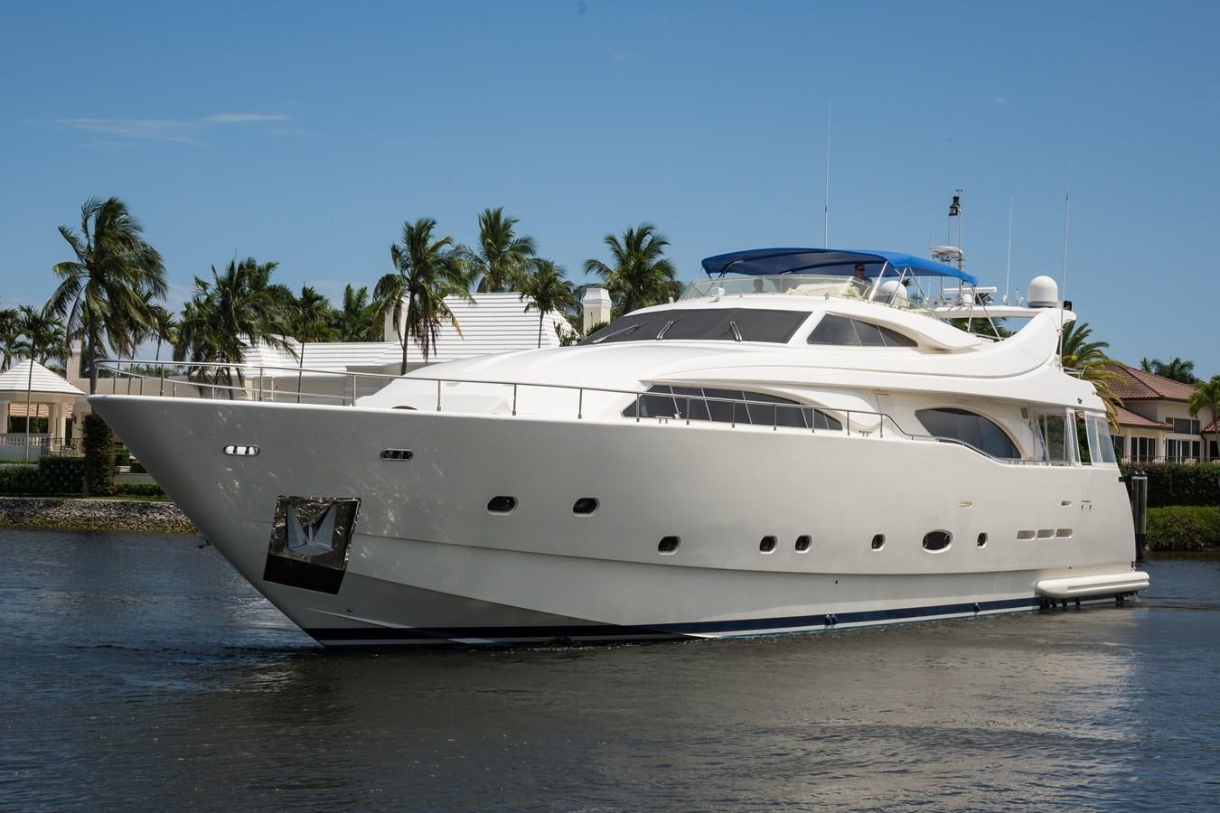 a white yacht on the water aboard TOMORROW WE RIDE Yacht for Sale