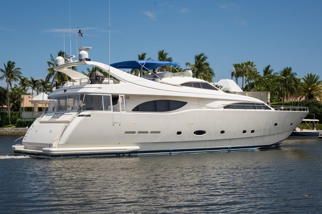 a white yacht in the water aboard TOMORROW WE RIDE Yacht for Sale