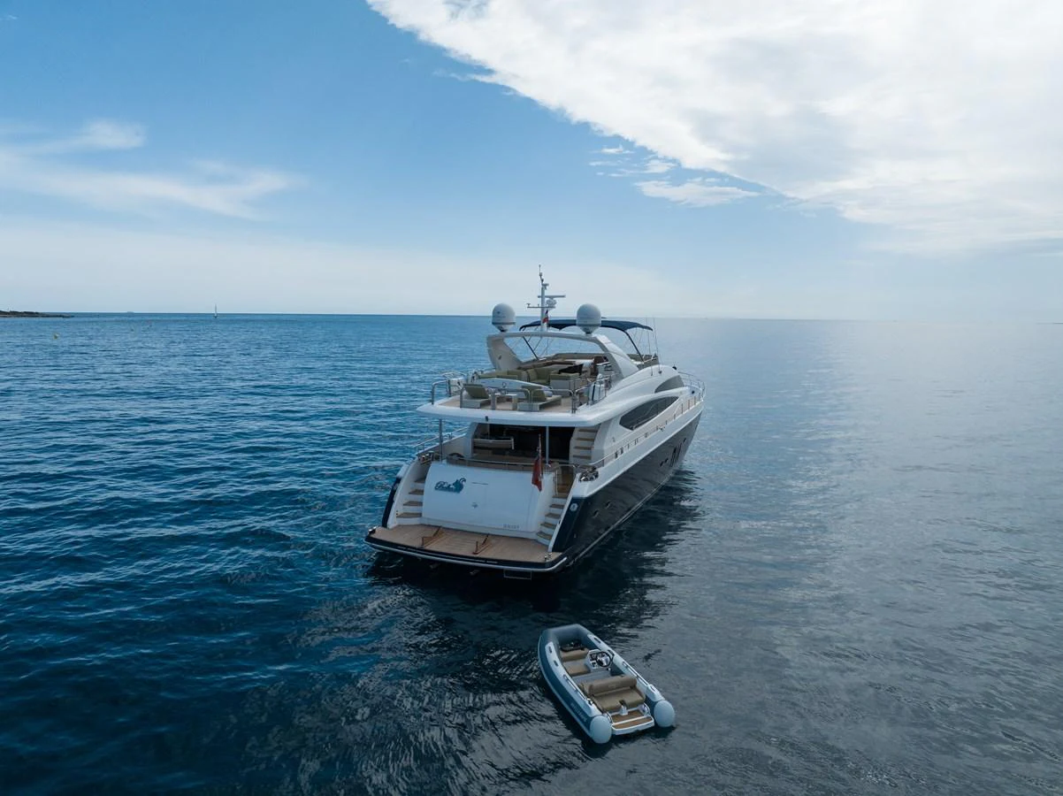 a boat in the water aboard BLUE EYES Yacht for Sale