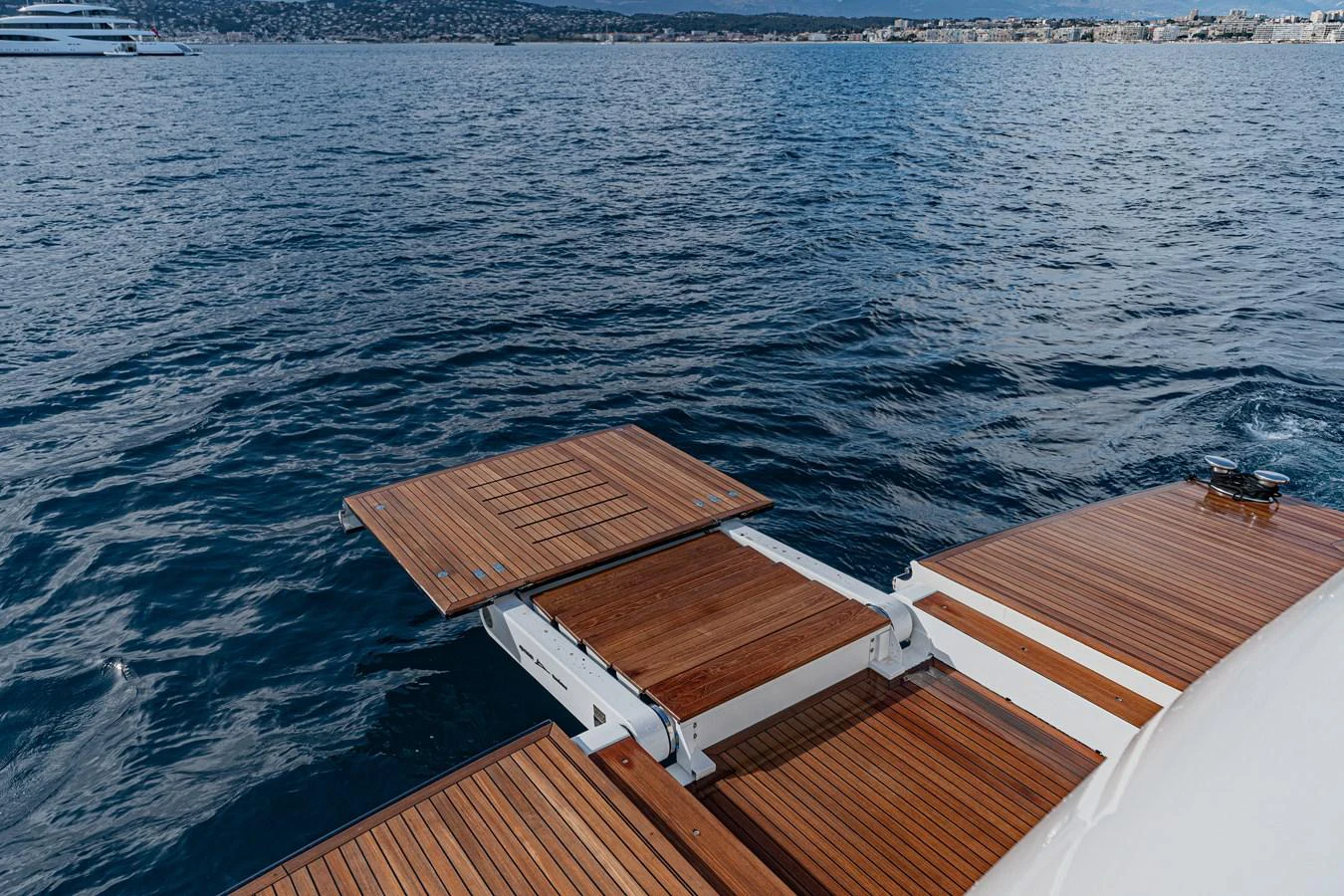a wooden boat on the water aboard BLUE EYES Yacht for Sale