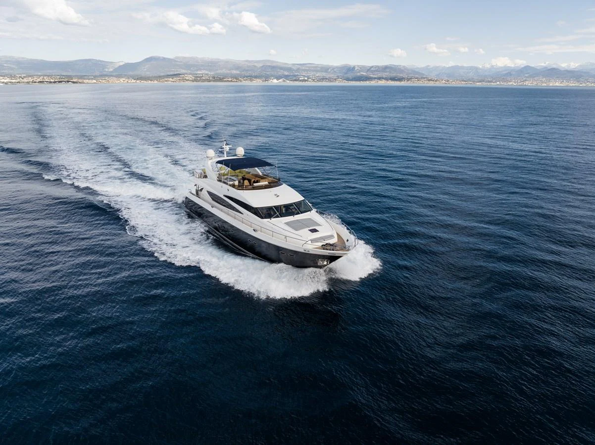 a boat on the water aboard BLUE EYES Yacht for Sale