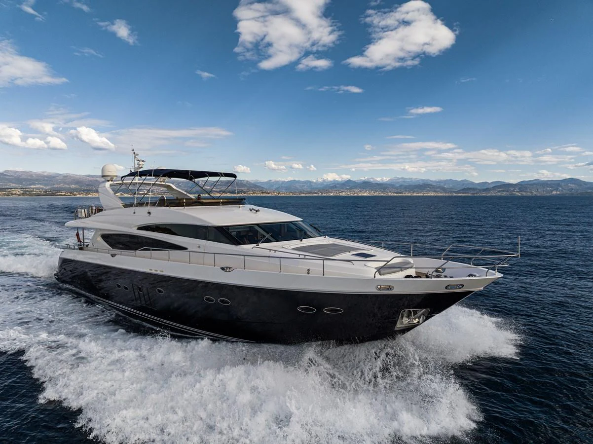 a yacht on the water aboard BLUE EYES Yacht for Sale