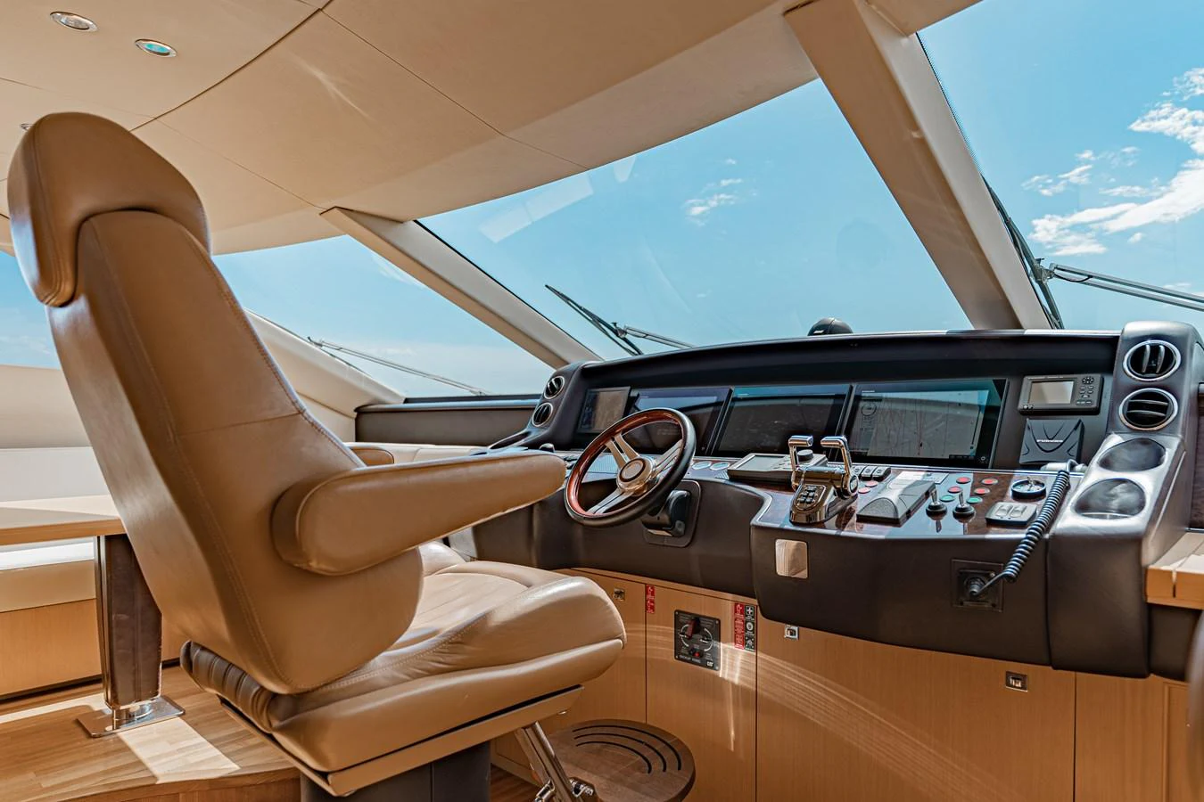 the interior of a car aboard BLUE EYES Yacht for Sale