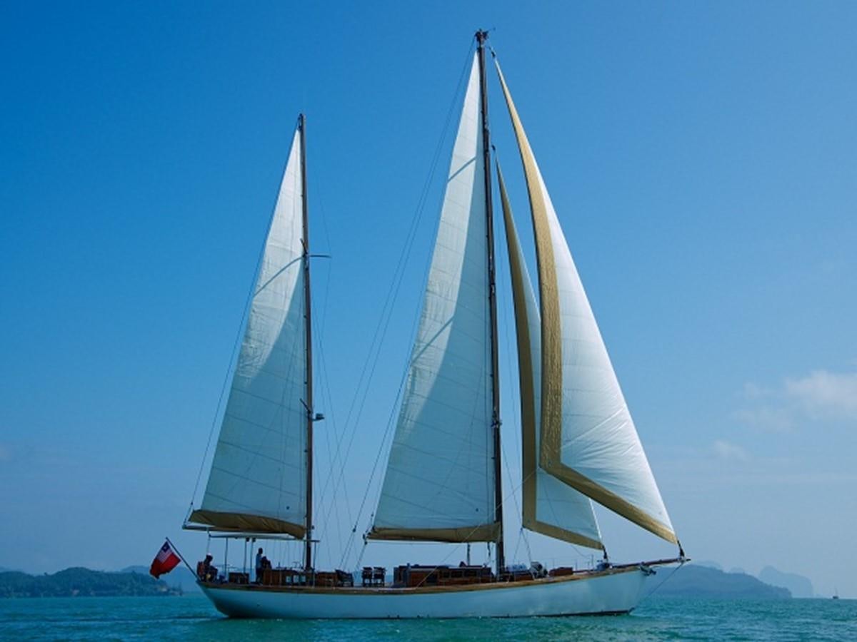 a sailboat on the water aboard AVENTURE Yacht for Sale