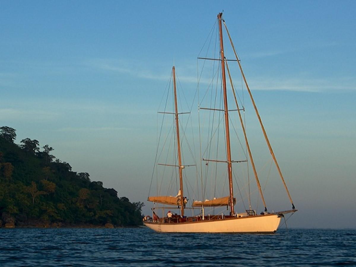 a sailboat on the water aboard AVENTURE Yacht for Sale