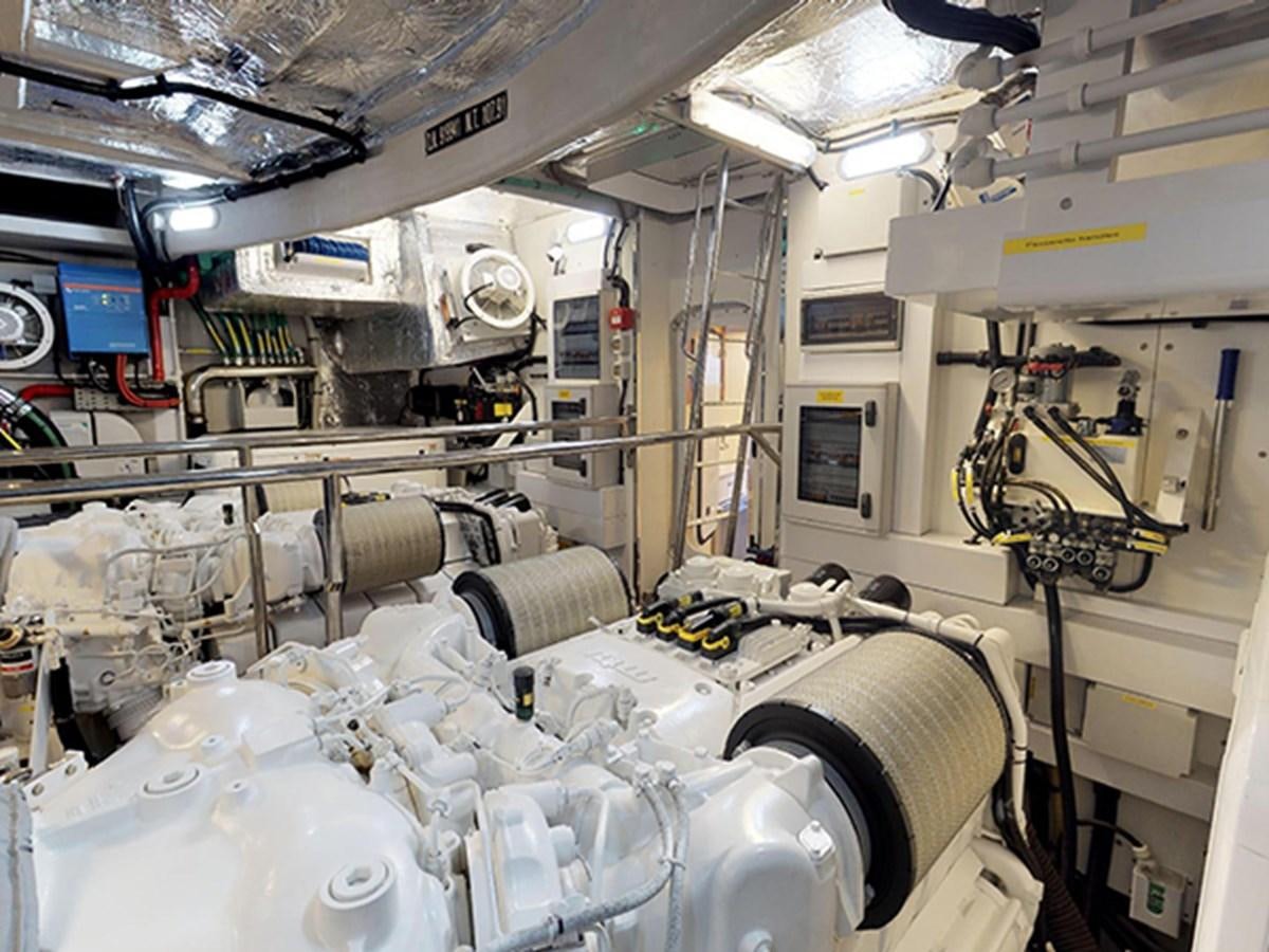 a room with machinery aboard SKI Yacht for Sale