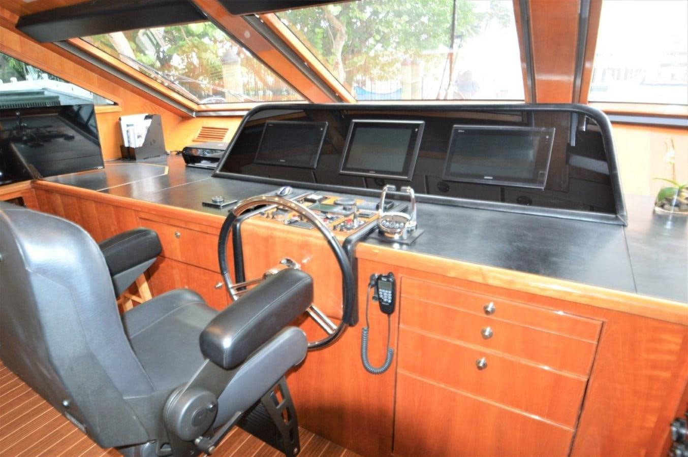 the inside of a car aboard TRIPLE NET Yacht for Sale