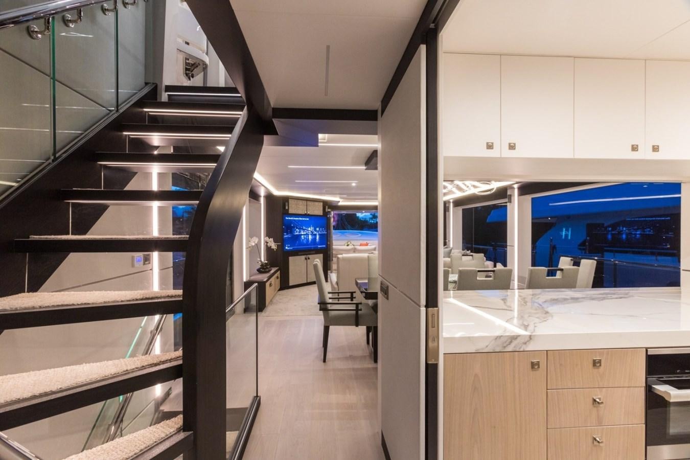 a large room with a few computers aboard G-G Yacht for Sale