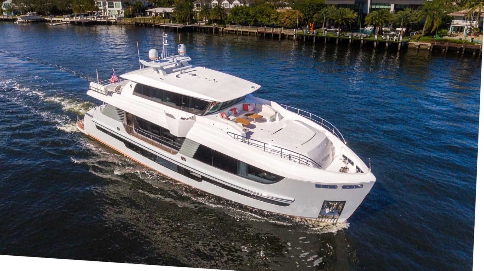 a white yacht on the water aboard G-G Yacht for Sale