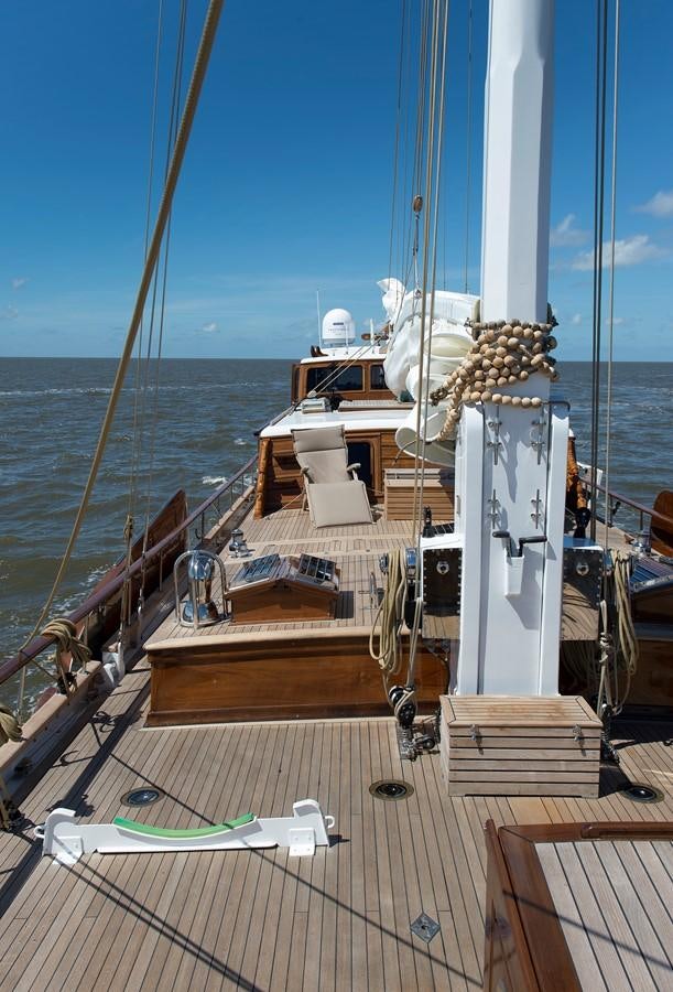 a boat on the water aboard DE VROUWE CHRISTINA Yacht for Sale