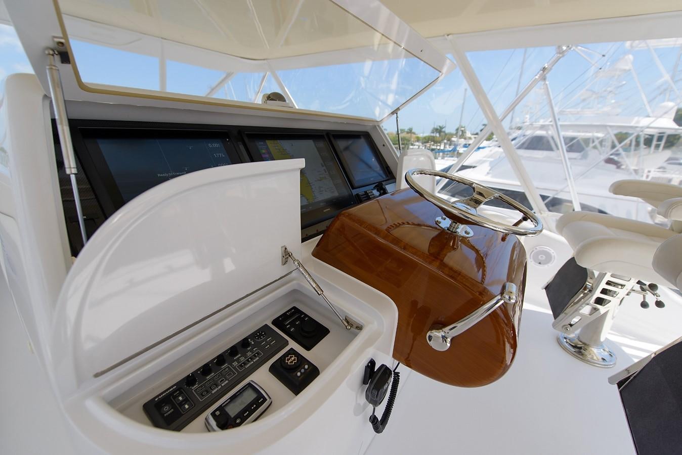 a boat with a couple of old computers in it aboard BANGARANG Yacht for Sale