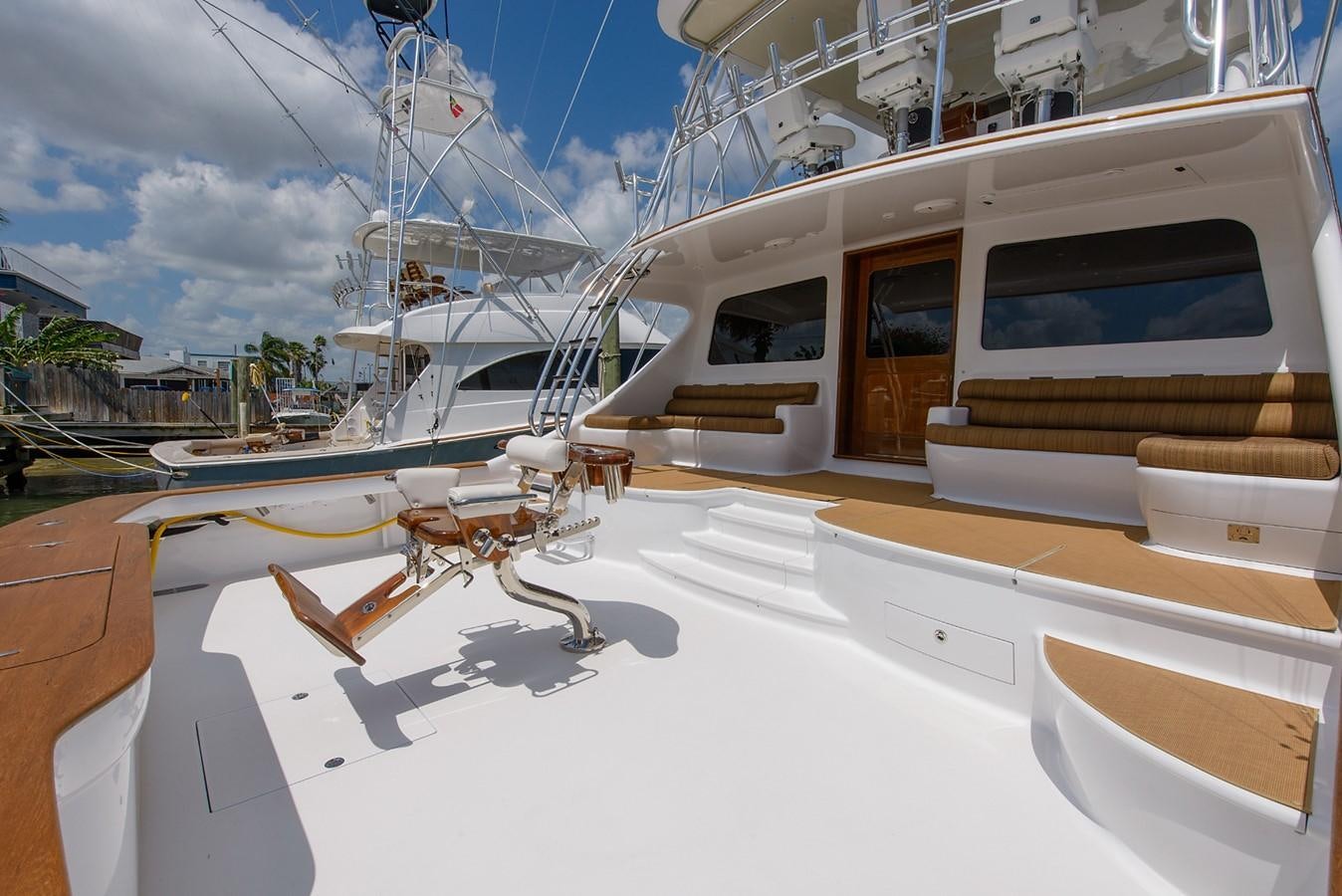 a white boat on a white surface aboard BANGARANG Yacht for Sale