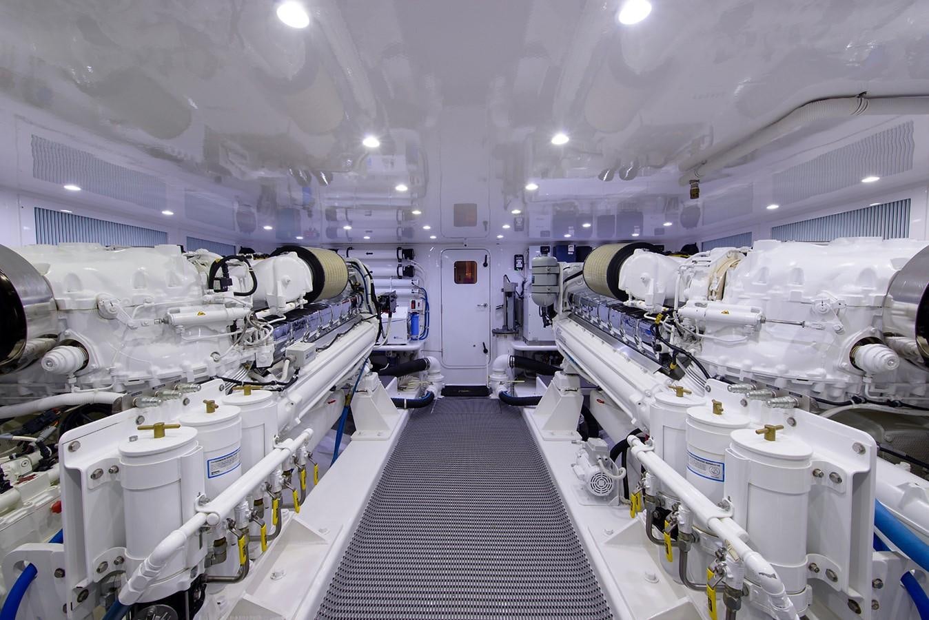 a large room with white machines aboard BANGARANG Yacht for Sale